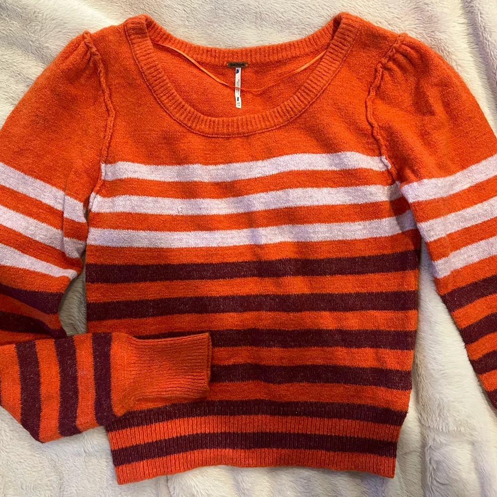 Free people orange sweater